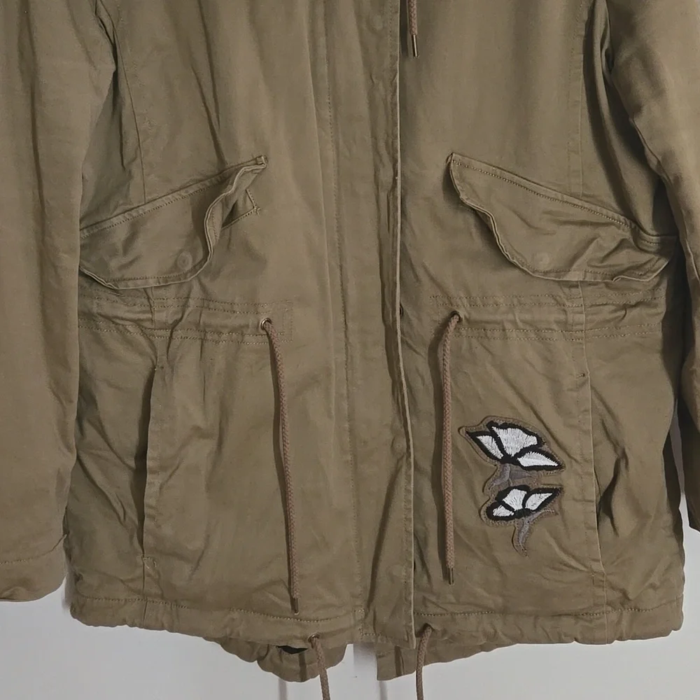 Ann Taylor LOFT Olive Faux Fur Hooded Jacket - Picture 8 of 16